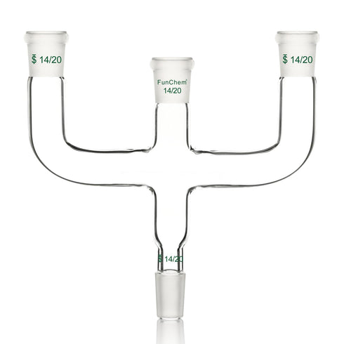 4-Way Claisen Distillation Adapter with 14/20 Joint