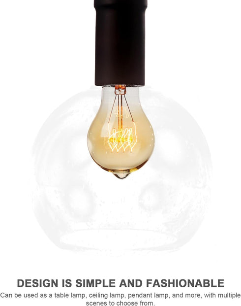 5.9 Inch ARTIBETTER Glass Globe Lampshade Replacement for Pendant Ceiling Lamp with Bubble Texture Clear Glass Shade