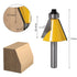 3Pcs Set 1/4 Inch 15 22.5 30 Wolfride Chamfer Router Bit Shank Bevel Router Bits Degree