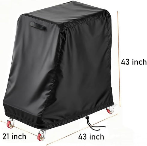 Sumsoctober (420D) Water Resistant Cover Designed for L Shaped Folding Chair Storage Racks with Trolley Compatibility