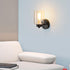 KENMI 1-Light Bathroom Black Vanity Light Matte Black Wall Sconce Vintage with Clear Glass Shade, Hallway Light Fixture