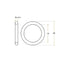Nitrile Rubber O-Rings, 50mm OD 45mm ID 2.5mm Width Metric Sealing Washer Round Gasket O Rings Seal (Pack of 50)