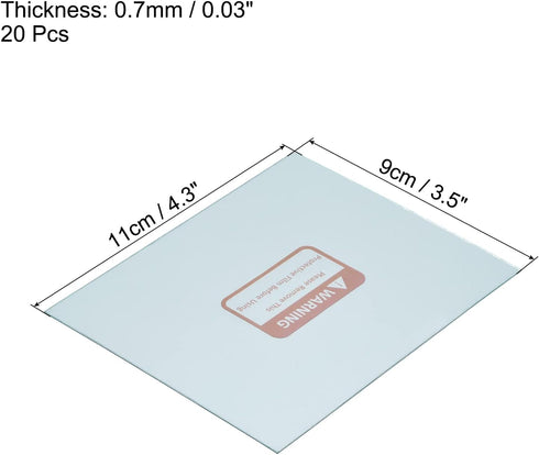 4.3 3.5 Inch 20 Pack PATIKIL x Welding Protection Lens, Transparent Right Angle Protective Replacement for Solar, Clear