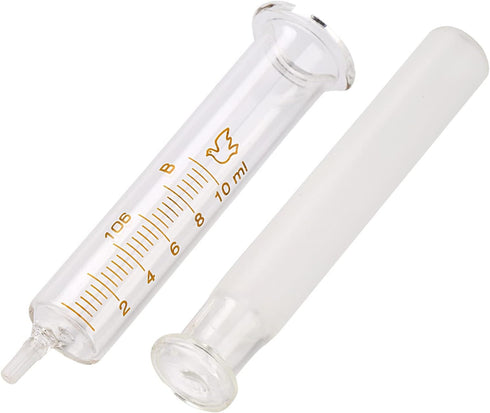 10ml Glass Syringes with Caps for Laboratory (10Pack)