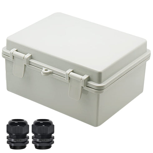 Zulkit Junction Box, ABS Plastic, Dustproof Waterproof IP65, Outdoor Universal Project Enclosure, 8.7 x 6.7 x 4.3 inch