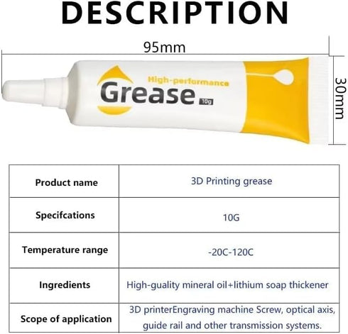 YUYUEMI 2Pcs 3D X1C/A1/A1 mini/P1S/P1P/K1/K1 3D Printer Parts Gear Grease Lubricant Guide Rail Grease for Bambu lab Max