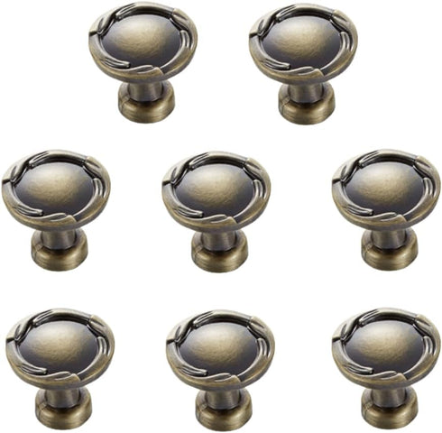 SANCHAKOU Zinc Alloy Handles 8-Pack Drawer Knob Handle Round Handle Single Hole Handle