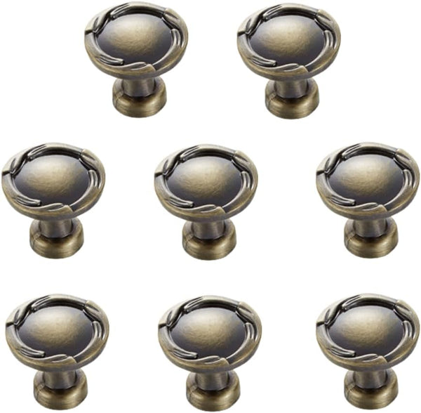 SANCHAKOU Zinc Alloy Handles 8-Pack Drawer Knob Handle Round Handle Single Hole Handle