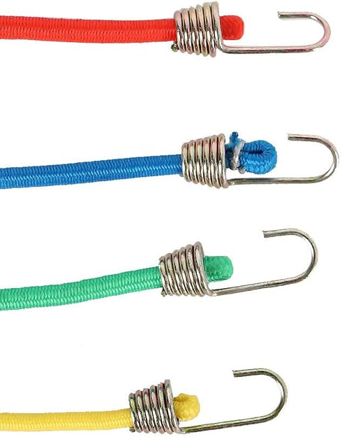 XSTRAP STANDARD 20 Pack Mini Bungee Cords, 10 Inch Rubber Stretchy Cords with Hooks for Bikes, Camping, and Cargo