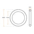 uxcell Silicone O-Rings, Pack of 4 VMQ Seal Gasket for Pipe Repair, 45mm OD 41mm ID 2mm Width, White