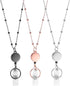 TuNan 3PCS Metal Lanyards Necklace with Clips Retractable for Id Badges, Beaded Design
