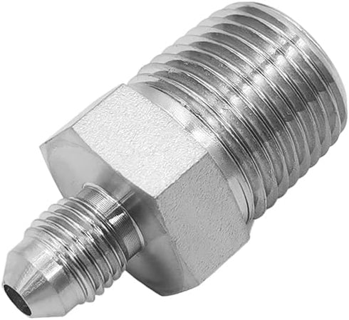 (2-PACK) 2404-04-08 Hydraulic Hose Adapter Fitting 1/4" Male JIC 37° Flare × 1/2" Male SAE Straight Connector