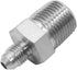 (2-PACK) 2404-04-08 Hydraulic Hose Adapter Fitting 1/4" Male JIC 37° Flare × 1/2" Male SAE Straight Connector
