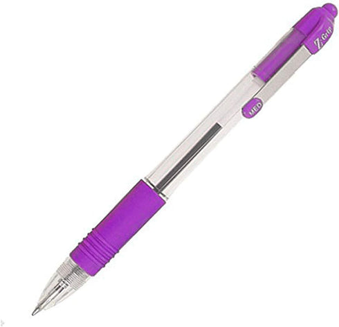 Z-Grip Retractable Ballpoint Pen, Violet, Pack of 12