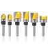 Mesee 6 Pieces Template Router Bit Set with Bearing, 1/4-Inch Shank Straight