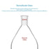 Stonylab Borosilicate Single Neck Glass Heavy Wall Recovery Flask Rotary Evaporator Flask, 1L with 24/40 Outer Joint