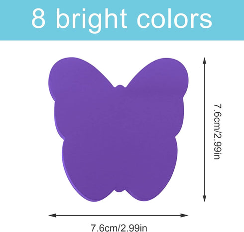 Sticky Notes, 560 Sheets 3 × 3 Inches Butterfly Shape Self Sticky Notes Pad, Colour Sticky Notes, Bright Colors Self-Stick Pads for Home Office Notebook(8 Color) by dogmoon