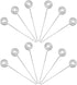 Ring Loop Round Shape Craft Wire Clip, 30 Pack Silver Table Card Holders for Party Decoration