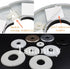 4 Pcs Wall Split Flange, ABS Round Self-Adhesive Escutcheon Plate for 2.5"/64mm in Silver