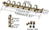 NatSumeBasics 2pcs A7 Binder Rings, Bronze Metallic Replacement for 6 Rings with Snap Split Hinged for Loose Leaf
