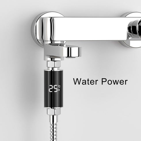Letturn G1/2 Shower Head LED Real-Time Water Temperature Display Indicator Lights Installation Bath Water Thermometer