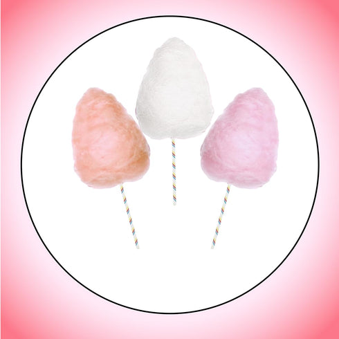 3-Pack 14 oz Sweet Flavors - Birthday Cake, Strawberry, and Pink Vanilla Flavored Flossugar | Bundle | Containers |