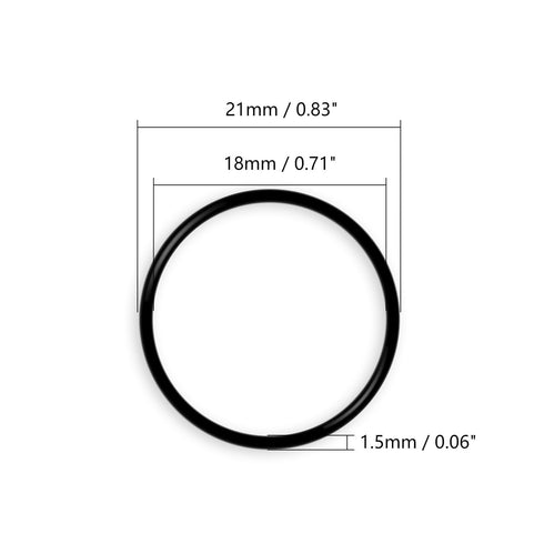 Othmro 10Pcs Nitrile Rubber O-Rings, 0.05in Wire Dia 0.82in OD for Air Sealing, Black