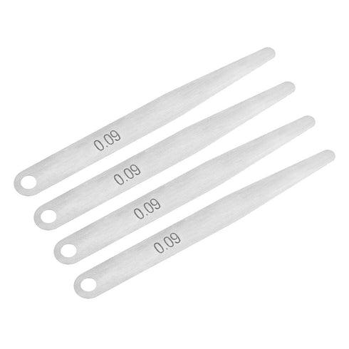 uxcell Metric Thickness Feeler Gauge, 0.09mm Stainless Steel Measuring Tool for Gap Width (4pcs)