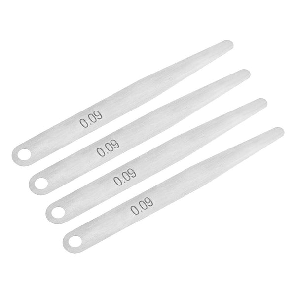 uxcell Metric Thickness Feeler Gauge, 0.09mm Stainless Steel Measuring Tool for Gap Width (4pcs)