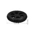 2pcs Holibanna Black Rubber Caster Wheels for Foldable Utility Cart Heavy Duty Replacement Rolling Cart Accessories