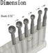 Luo ke 1.8mm - 4mm Round Cup Burr 3/32'' Shank Cup Burs Jewelry Wire Rounding Bits Wire Rounder for Rotary Tools (Pack of 6)