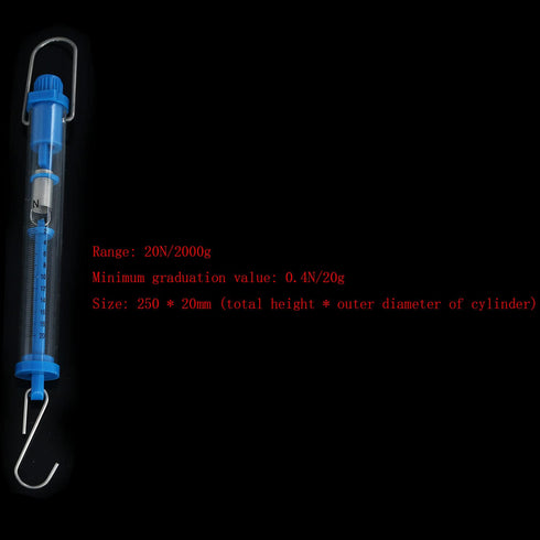 Spring Scale TAODAN, 5PCS 5 Sizes Scientific Plastic Transparent Tubular Spring Balance, Hanging Tube Spring Scale