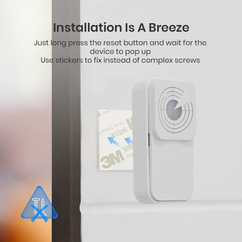 BroadLink FastCon Smart Radar Motion Sensor - Wireless Human Detector for Smart Home Automation, Compatible with Alexa