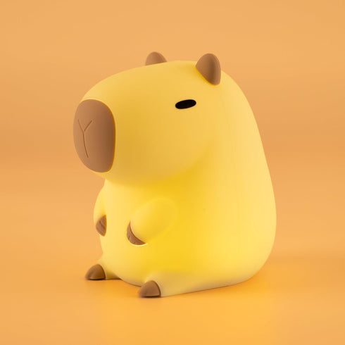 UNEEDE Cute Capybara Night Light, Novelty Animal Silicone Nursery Night Light Rechargeable Table Bedside Lamp