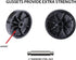 2" Wheel Diameter Black Nylon Swivel Hooded Samson Twin Wheel Caster, 1/4-20 x 1/2" Threaded Stem, Installed Height:
