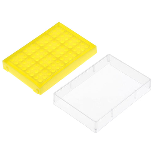 uxcell 96-Well Centrifuge Tube Rack Storage Box, Polypropylene Holder for 0.2ml Microcentrifuge Tubes