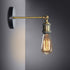 Mengjay E26 Retro Light Fixture Wall Sconce Industrial Style Adjustable Brass Finish Vintage Lighting Edison Lamp