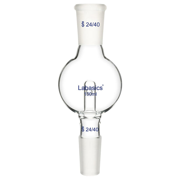 Borosilicate Glass Rotary Evaporator Bump Trap, 100 ml with 24/40 Standard Outer Upper Joint