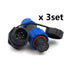 SD13 6PIN Waterproof Power Connector, High Voltage Circular Electrical Power Connector Plug (Female)-Socket (Male)