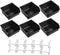 16pcs Black Pegboard Cups and Peg Hooks, Square Box Shape 1/4" 1/8" Cup Holder Accessories for Garage Craft Storage