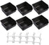16pcs Black Pegboard Cups and Peg Hooks, Square Box Shape 1/4" 1/8" Cup Holder Accessories for Garage Craft Storage
