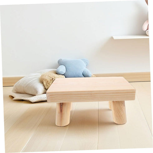 JUAKSQZYI Step Ladder Step Stool Wood Coffee Table Chair Portable Change Shoes Auxiliary Height Footstool for Living
