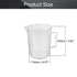 Othmro Measuring Cup 1000ml pp Plastic Graduated Beaker Clear with Handle for Lab Kitchen Liquids 1pcs