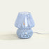 ONEWISH Mushroom Lamp Small Bedside Table Lamp-Nightstand Nightlight Dimmable Stepless, Translucent Glass