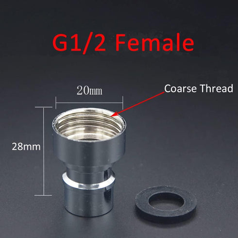 Faucet Quick Connector Adapter, Thead Connecting Faucet Aerator Adapter with Snap Quick Connector Fitting for Dishwasher Washing Machine (G1/2 Hose Thread) by TOOLSTAR