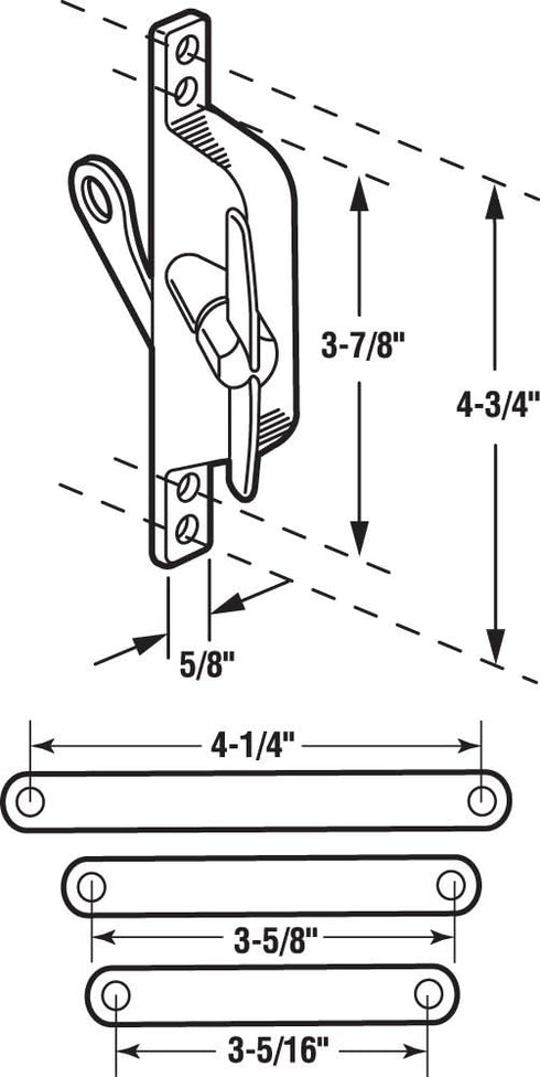 Prime-Line H 3557 Jalousie Operator, Reversible, With Three Link Arms, Aluminum Finish (Single Pack) by PRIME-LINE
