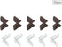 20Pcs 90 dophee Degrees L Shape Metal Corner Brackets with Plastic Cover Right Angle Corner Brace Joint for Shelves