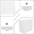 7.08X6.49X3.93 Inch Amosfun Rectangular Cloth Lampshade White Fabric Lamp Shade Replacement for Table and Floor Lamps