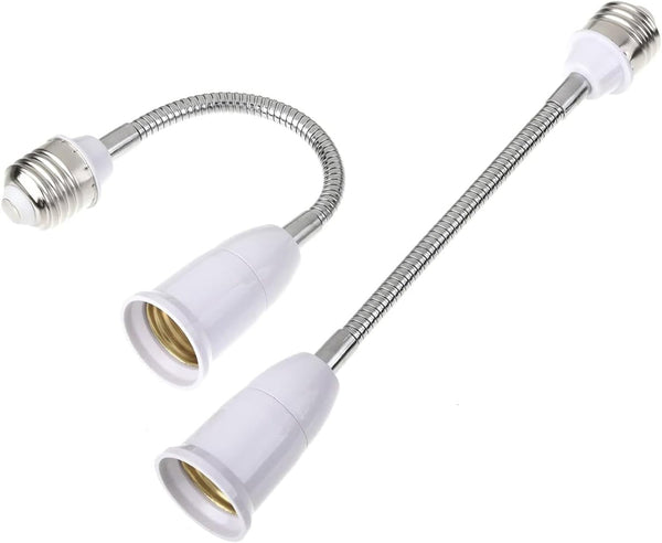 E27 Flexible Light Bulb Lamp Socket Adapter, Adjustable Edison Bulb Socket Extension for Home Light Fixtures