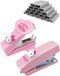Kitty Mini Stapler with 1,000 Staples/Box, Staples Remover Set, School, Office Stationery, Mini Stapler Set